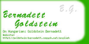 bernadett goldstein business card